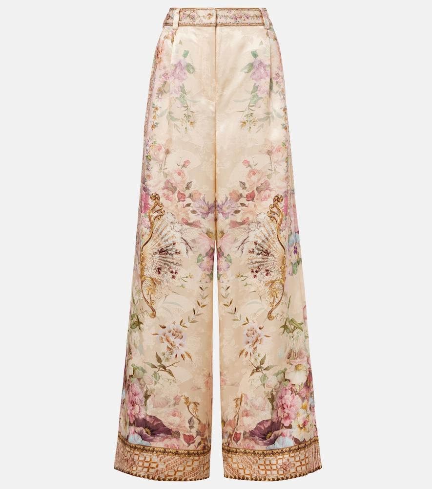 camilla printed wide-leg pants