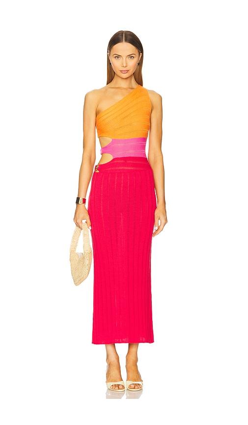 capittana lauren sunset dress in red. - size m/l (also in xl)