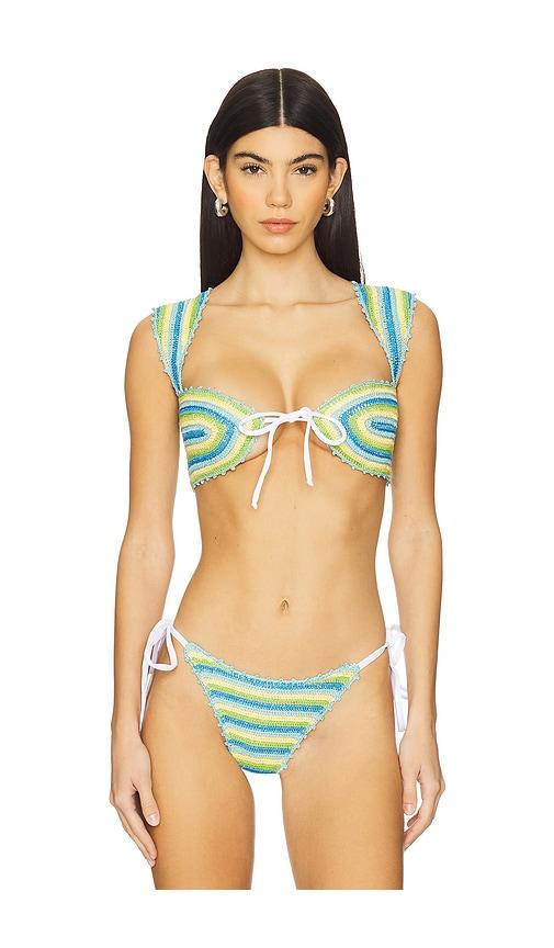 capittana lucy bikini top in baby blue. - size m (also in xs, xl)