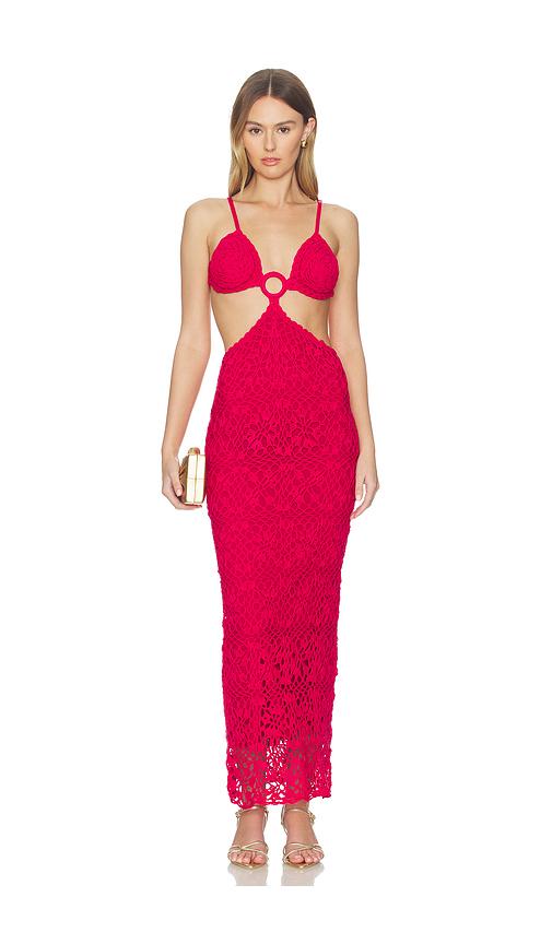 capittana martina rose dress in red. - size m/l (also in xs/s)