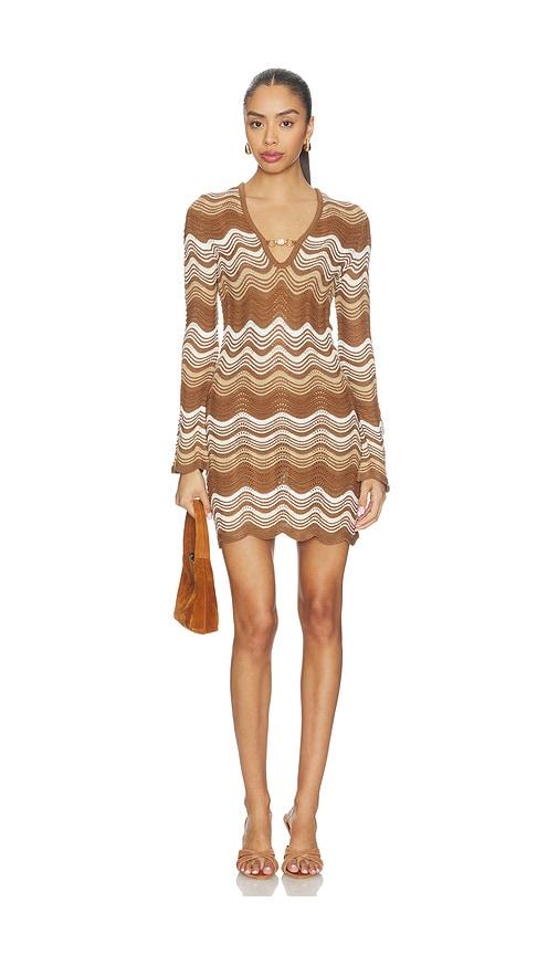 capittana sandra mini dress in brown. - size m/l (also in xs/s)