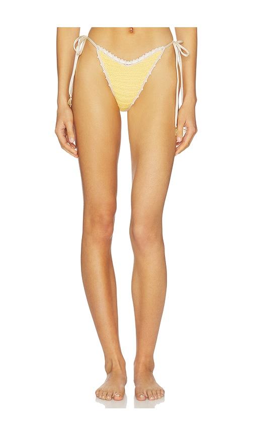 capittana trinidad flower bottom in lemon. - size l (also in m, s, xl, xs)