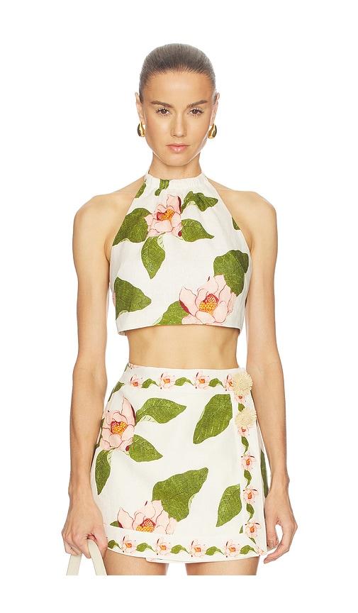 cara cara dahlia top in cream. - size m (also in xs, xxs)