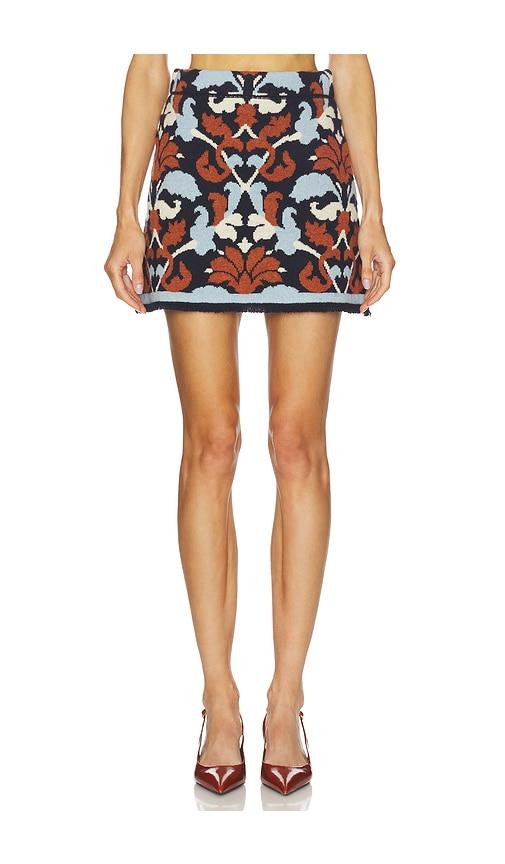 cara cara lilabeth skirt in blue,brown. - size s (also in xs)