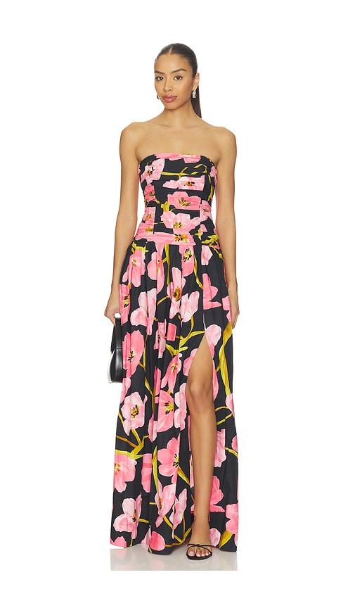 cara cara montreal gown in black,pink. - size 0 (also in 10, 2, 4, 6)