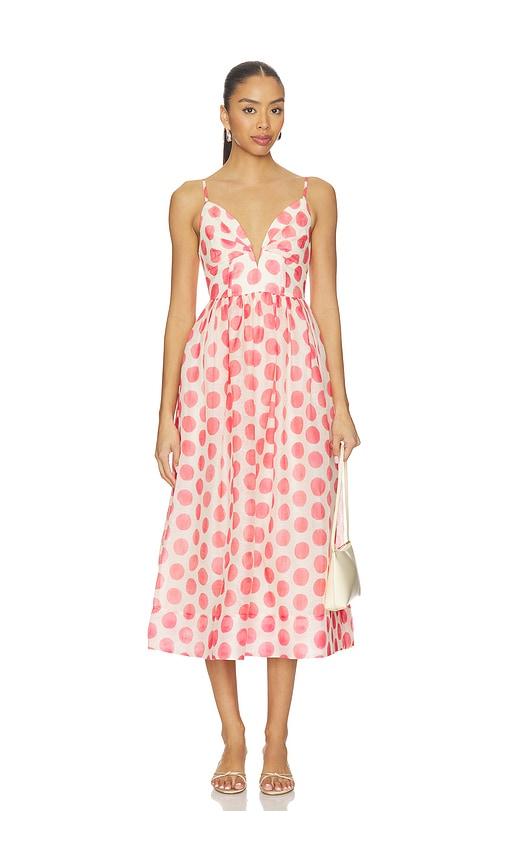 cara cara pero midi dress in pink. - size 10 (also in 4)