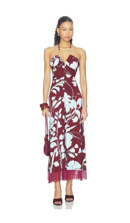 cara cara shelter island maxi dress in burgundy. - size l (also in m, s, xl, xs, xxs)