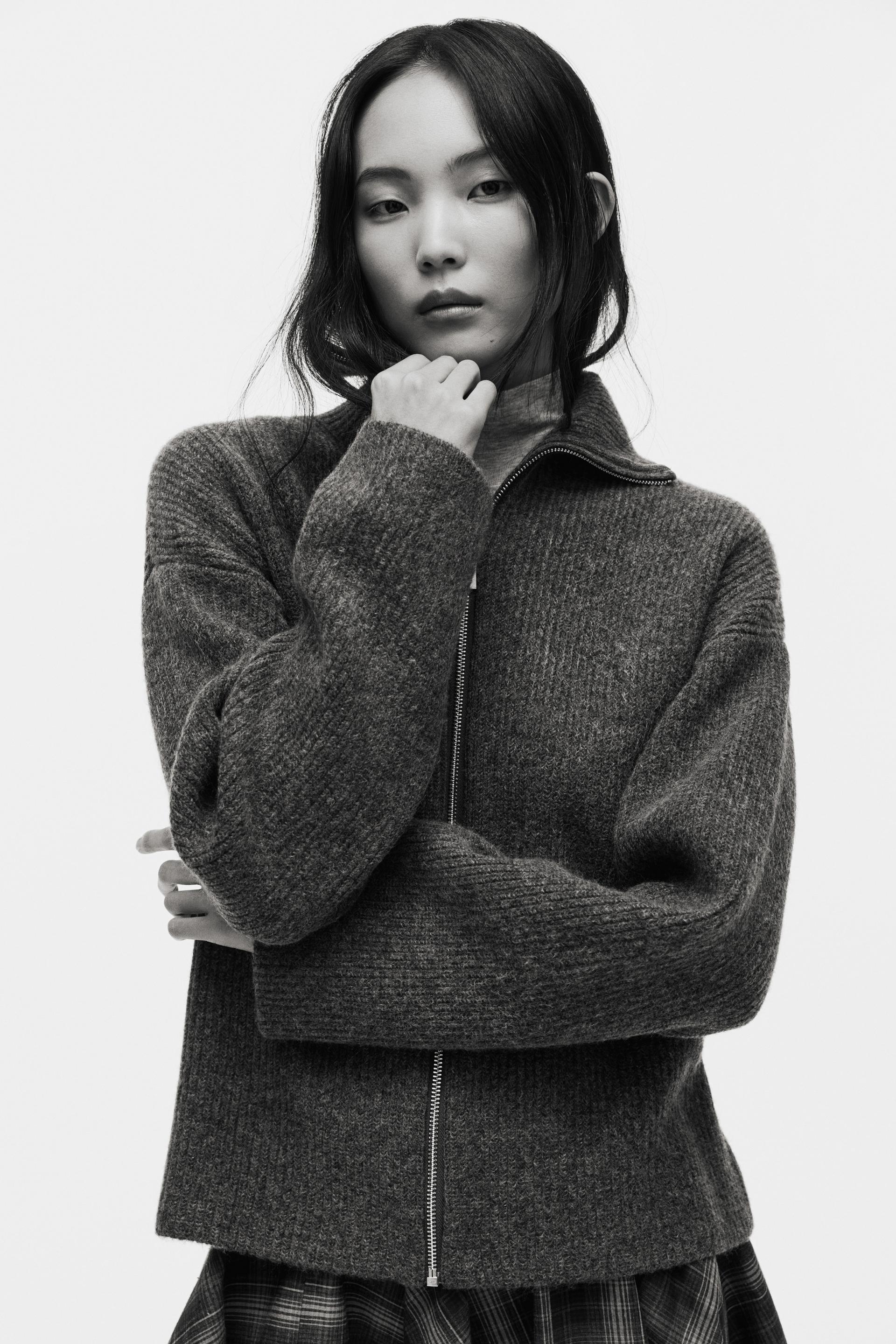 cardigan with zipper