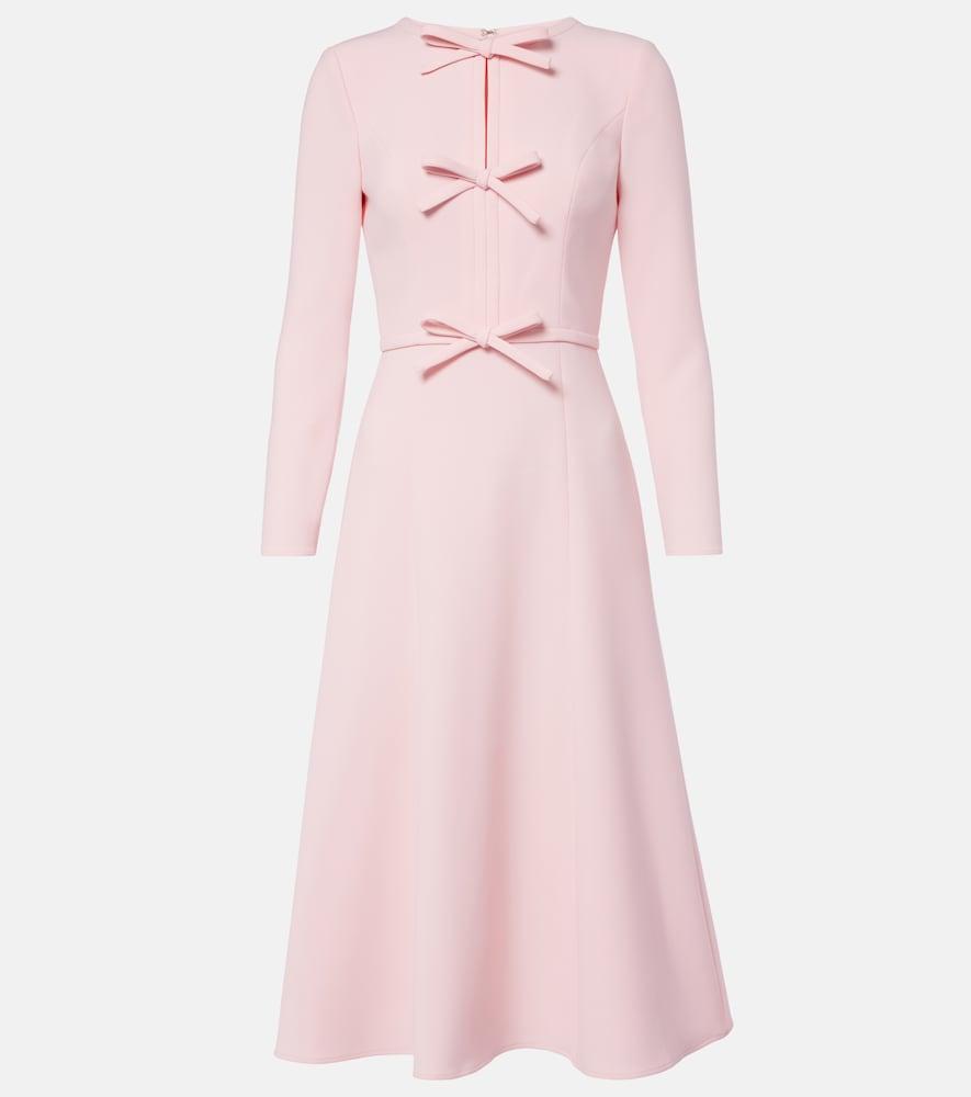 carolina herrera bow-detail crêpe midi dress