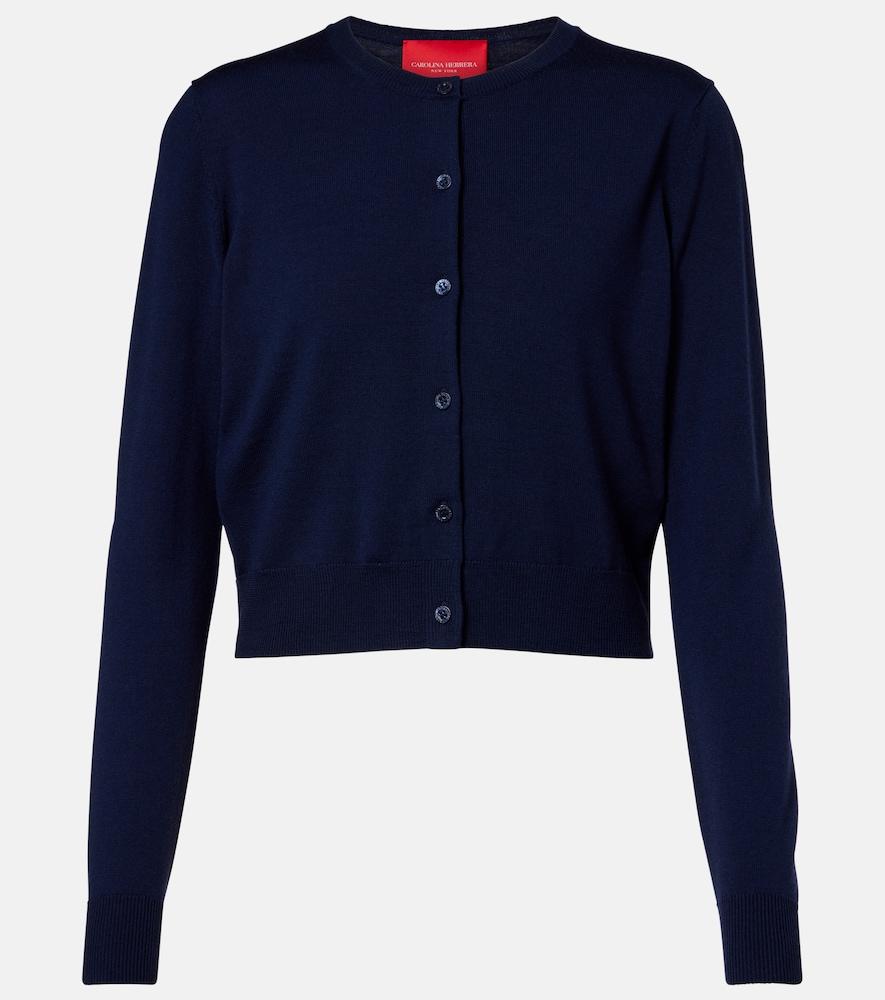 carolina herrera cropped wool cardigan