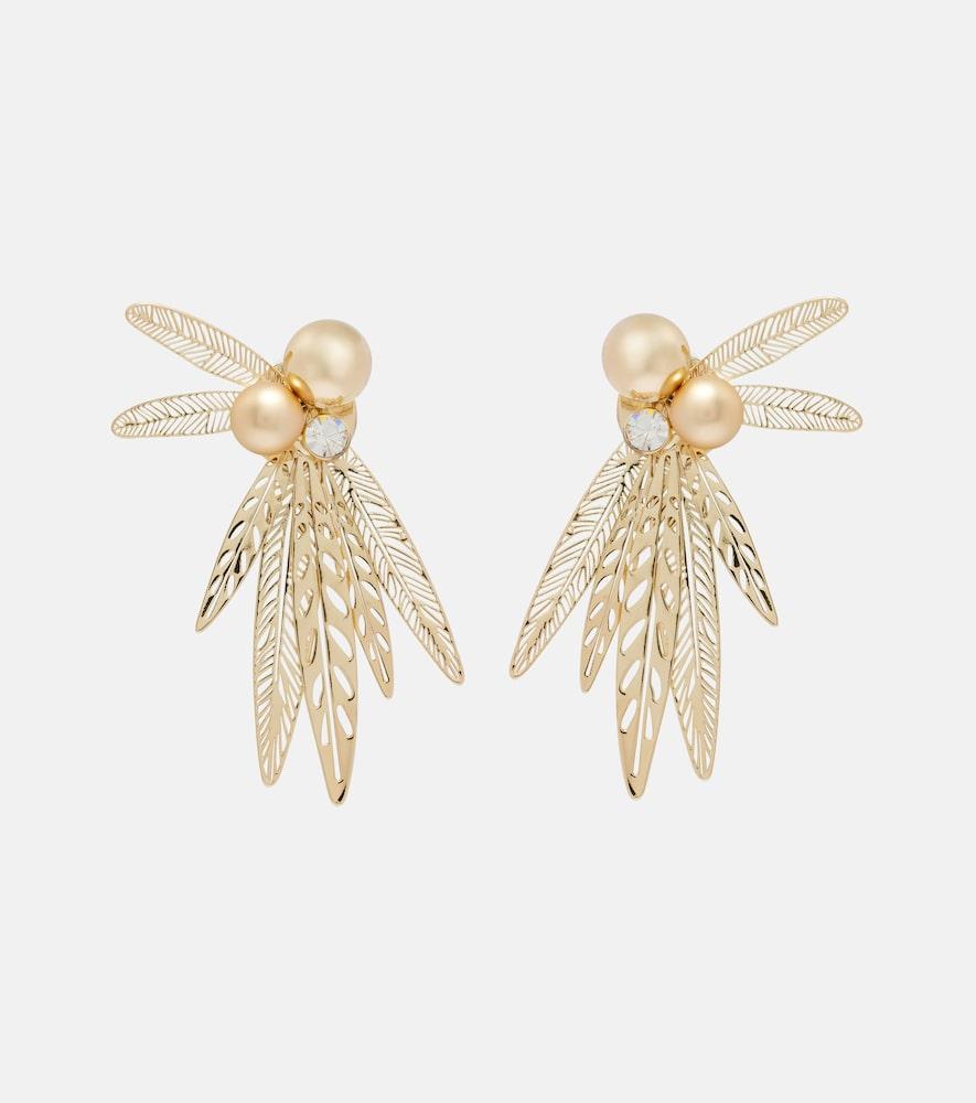 carolina herrera crystal-embellished clip-on earrings