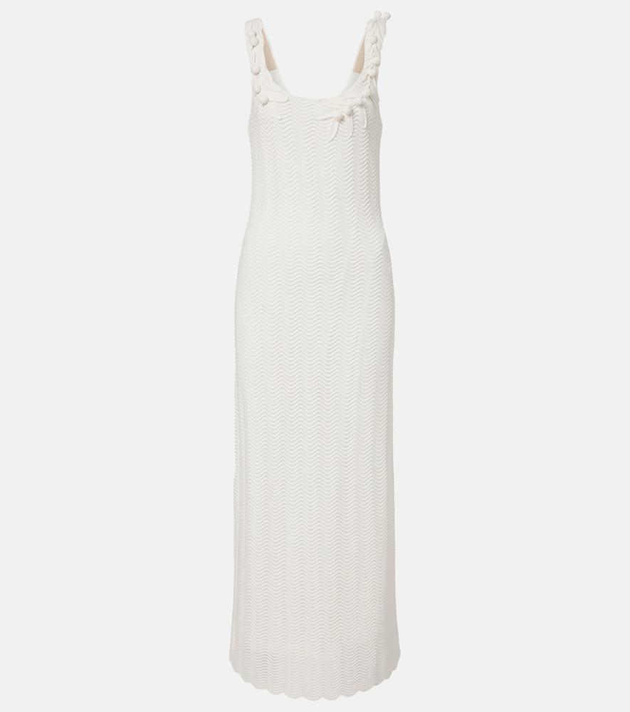 carolina herrera knitted scalloped midi dress