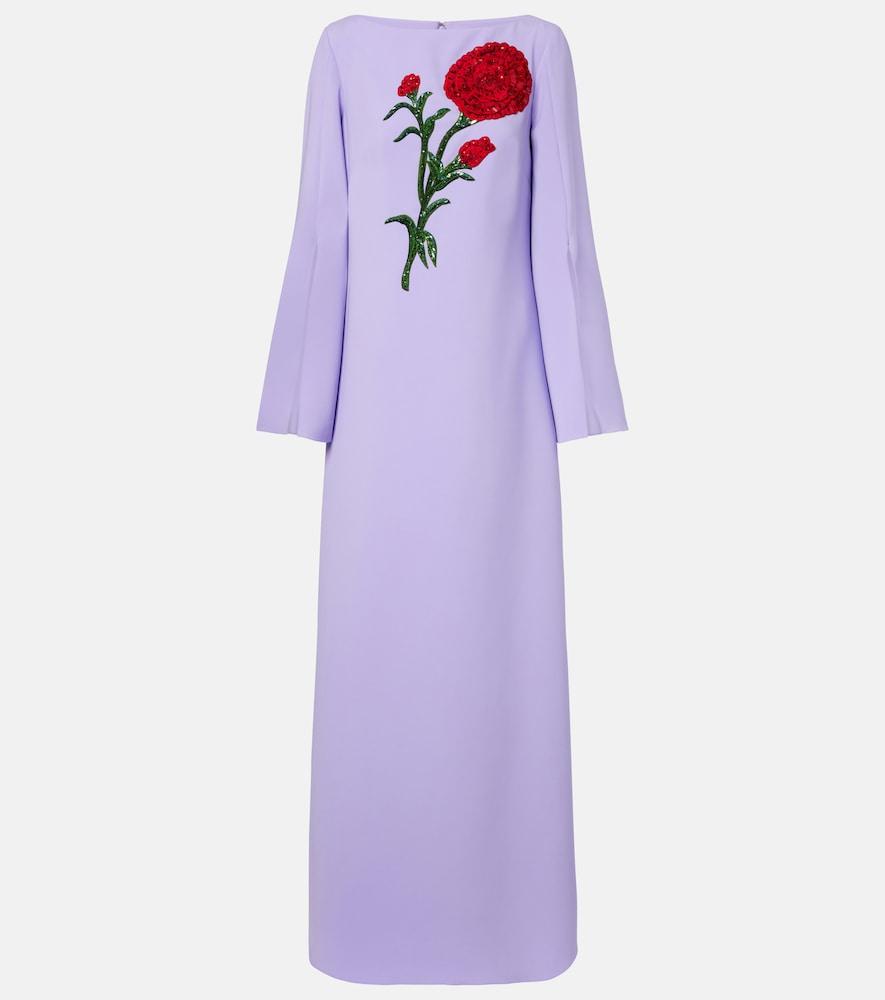 carolina herrera sequined crêpe gown