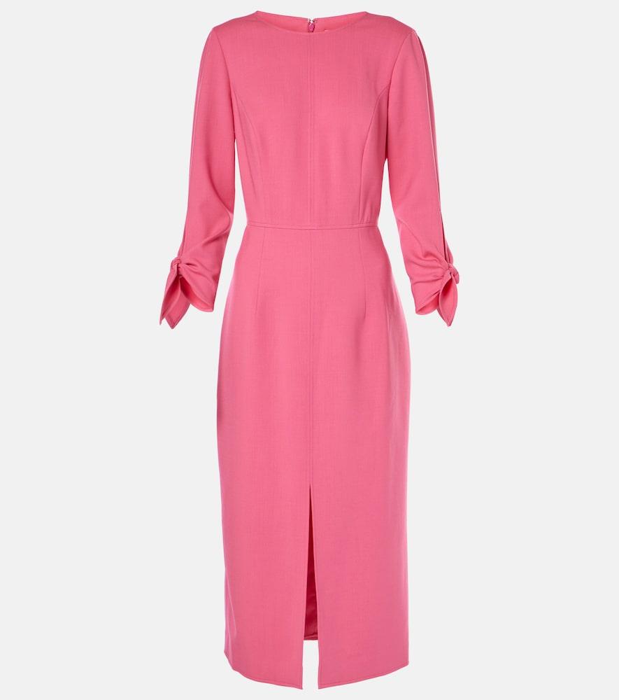 carolina herrera wool-blend midi dress