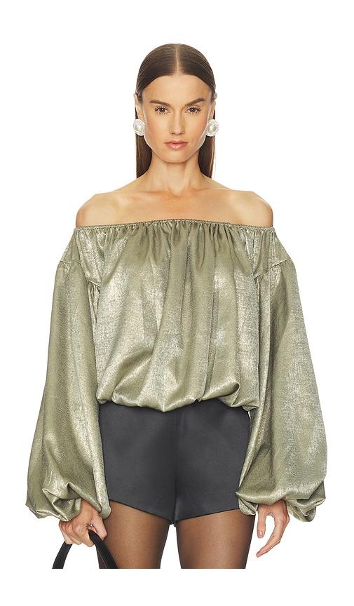 caroline constas andros top in green. - size l (also in s, xs)