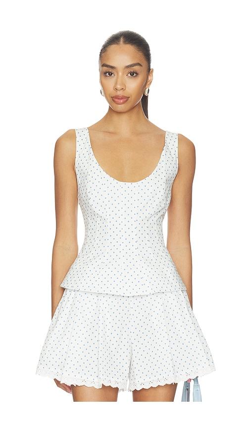 caroline constas brielle sleeveless top in white. - size l (also in m, s, xs)