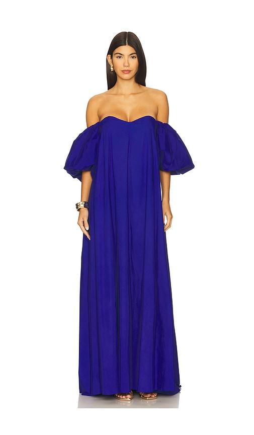 caroline constas palmer gown in royal. - size s (also in xs)