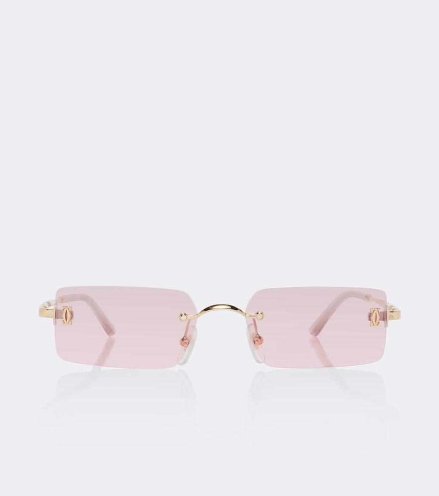 cartier eyewear collection c de cartier rectangular sunglasses