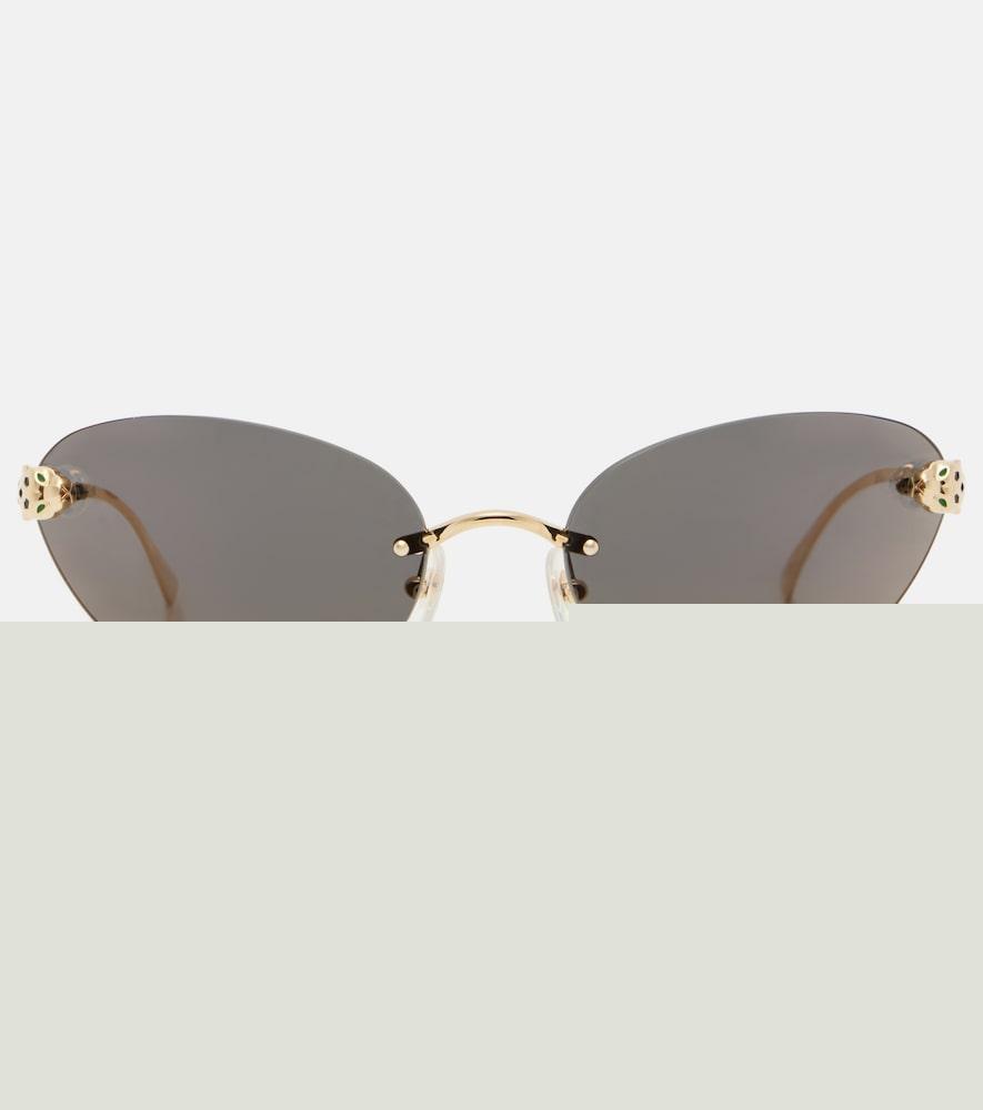 cartier eyewear collection panthère de cartier cat-eye sunglasses