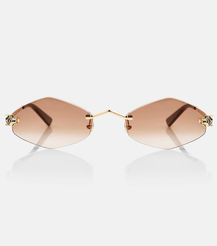 cartier eyewear collection panthère de cartier geometric sunglasses