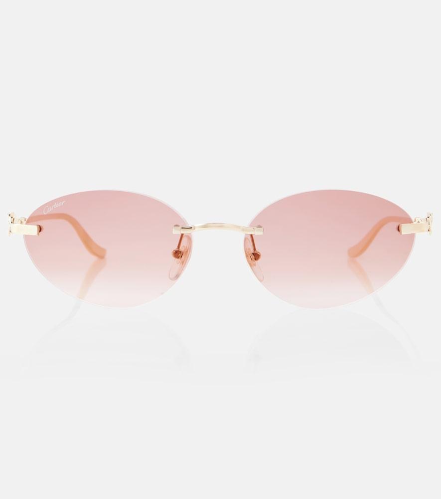 cartier eyewear collection panthère de cartier oval sunglasses