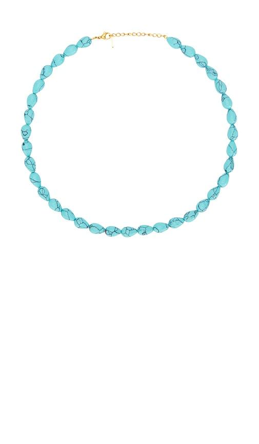 casa clara aquarius beaded necklace in teal.