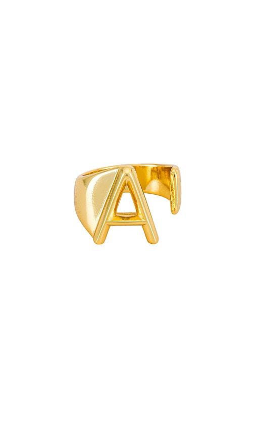 casa clara blaire ring in metallic gold. - size f (also in i, o)