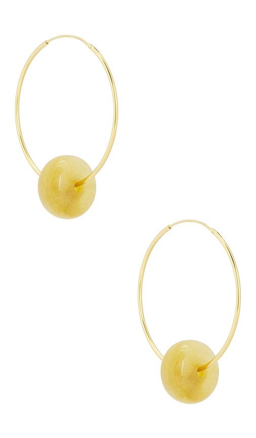 casa clara boheme hoop earrings in metallic gold.