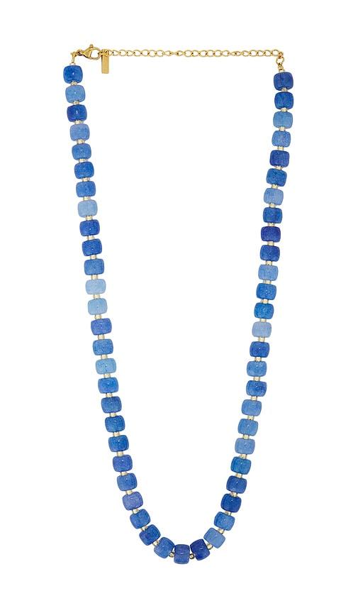 casa clara cosmic necklace in blue.