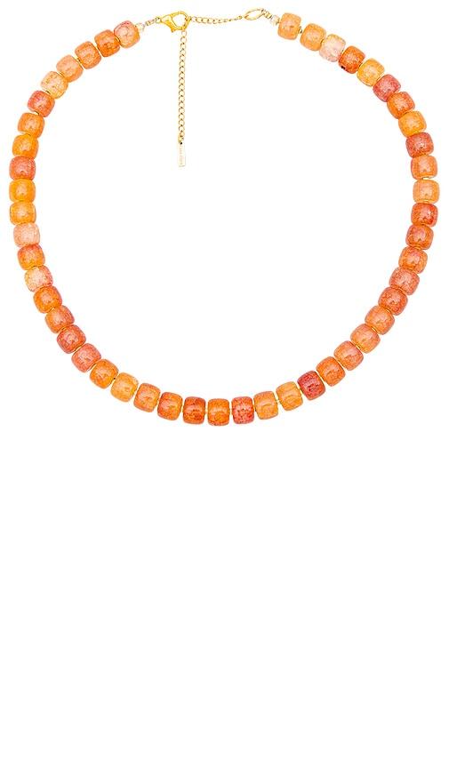 casa clara cosmic necklace in brown.