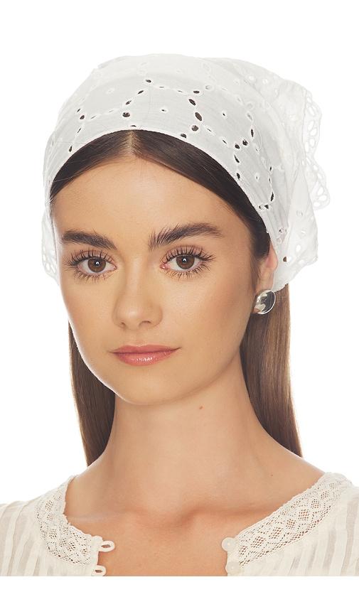 casa clara countryside head scarf in white.