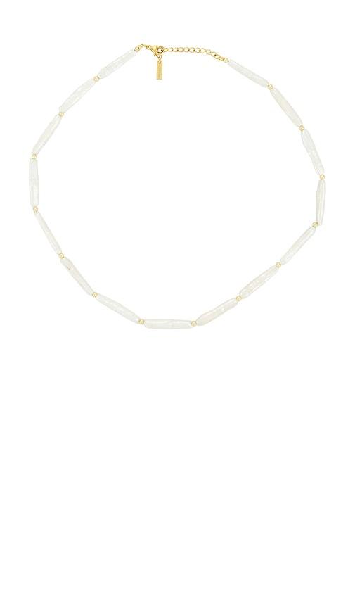 casa clara crystal choker in white.