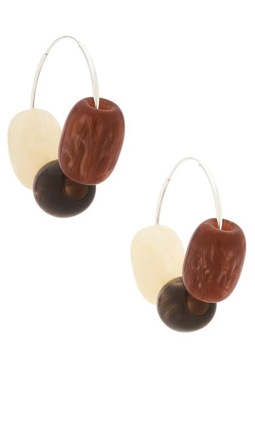 casa clara hikina earrings in brown.