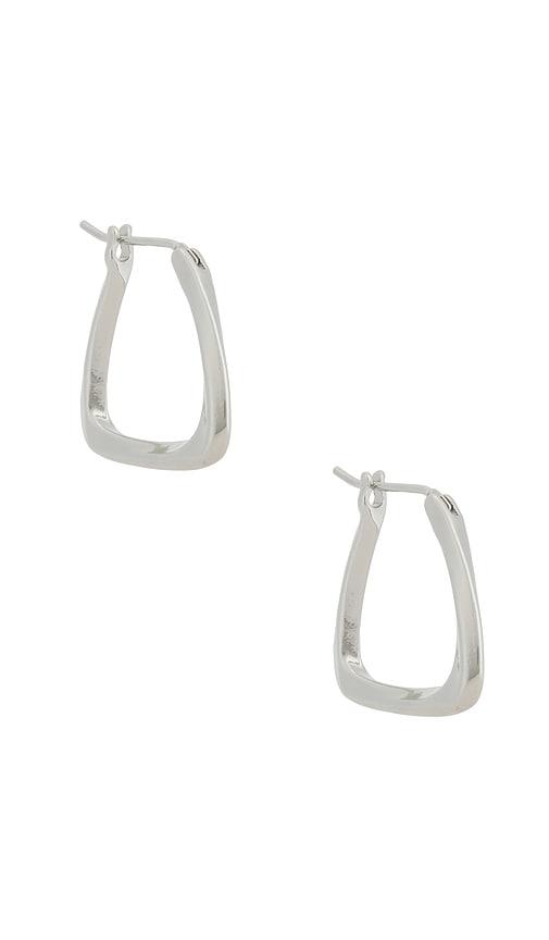 casa clara jax earrings in metallic silver.