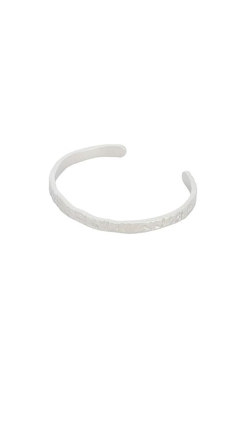 casa clara kirra cuff in metallic silver.