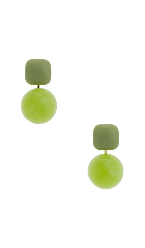 casa clara koki drop earrings in green.