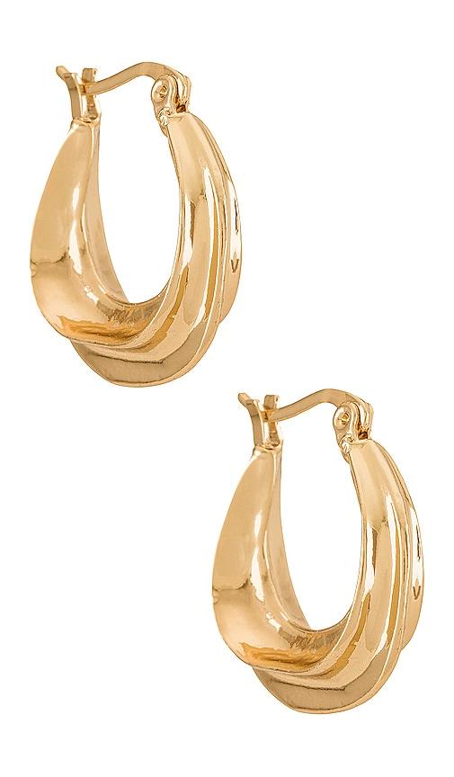 casa clara lennon hoop in metallic gold.
