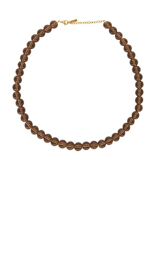 casa clara lou necklace in brown.