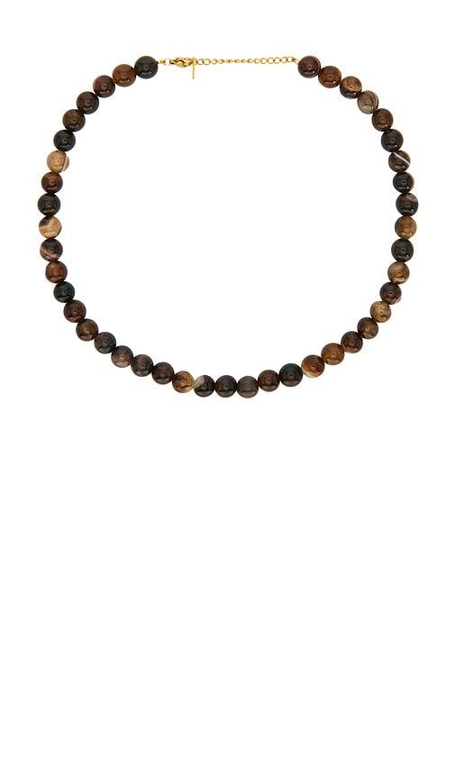 casa clara lou necklace in brown.