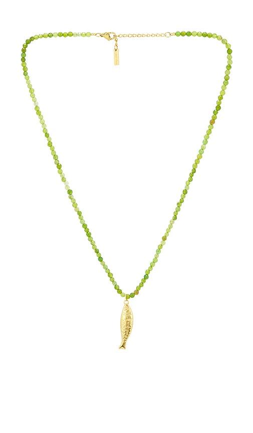 casa clara lume necklace in green.