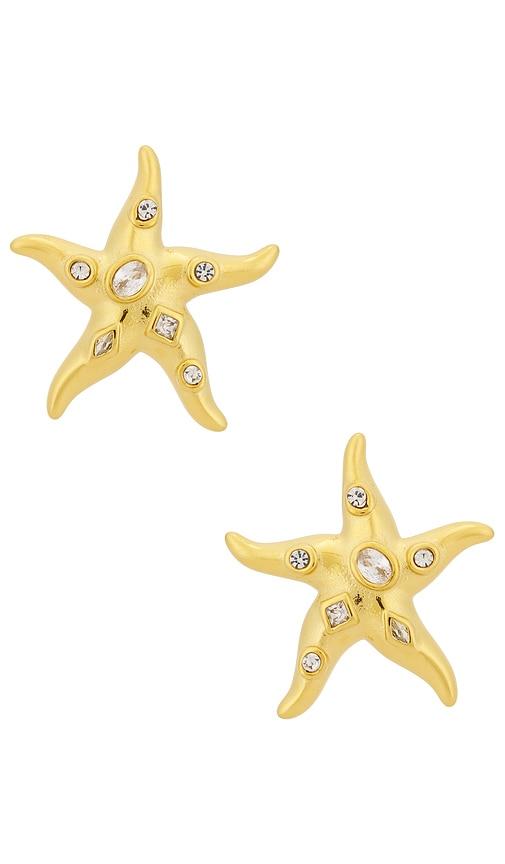 casa clara marley earrings in metallic gold.