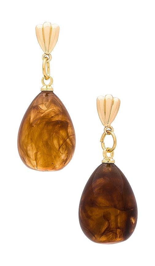casa clara midnight earrings in brown.