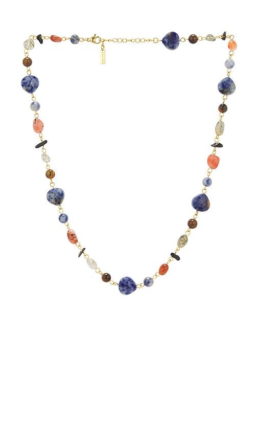 casa clara nomi necklace in blue.