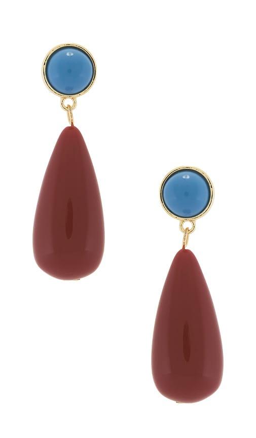 casa clara pismo drop earrings in red.