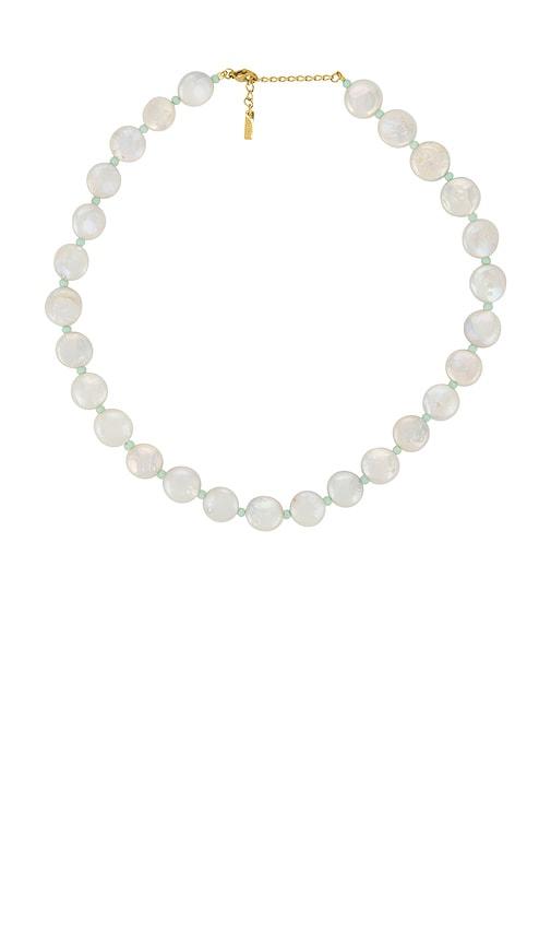 casa clara pointelle necklace in white.