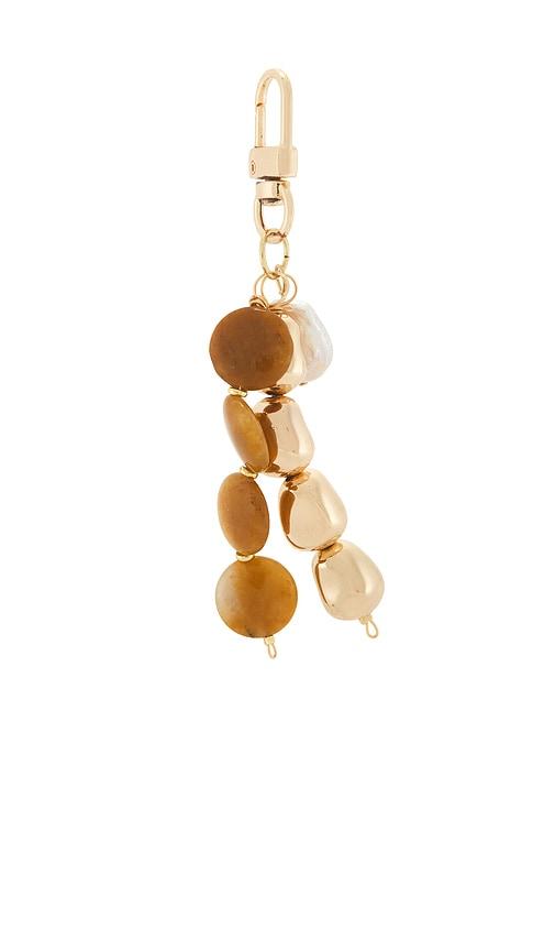 casa clara rhodes keychain in brown.