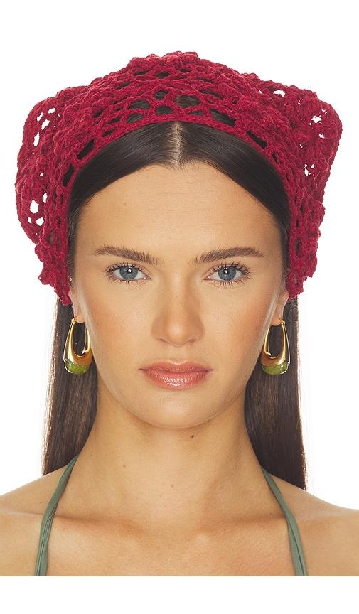 casa clara ruthie head scarf in red.