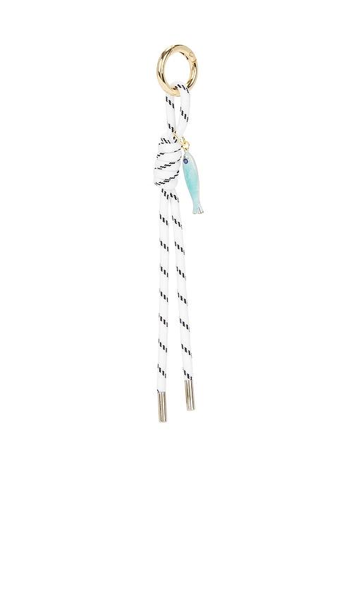 casa clara sardinia keychain in white.