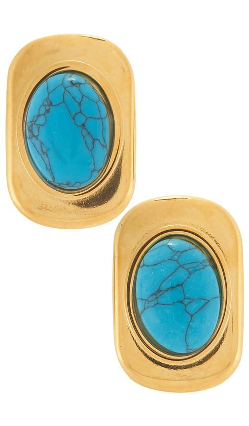 casa clara skylark stud earrings in blue.