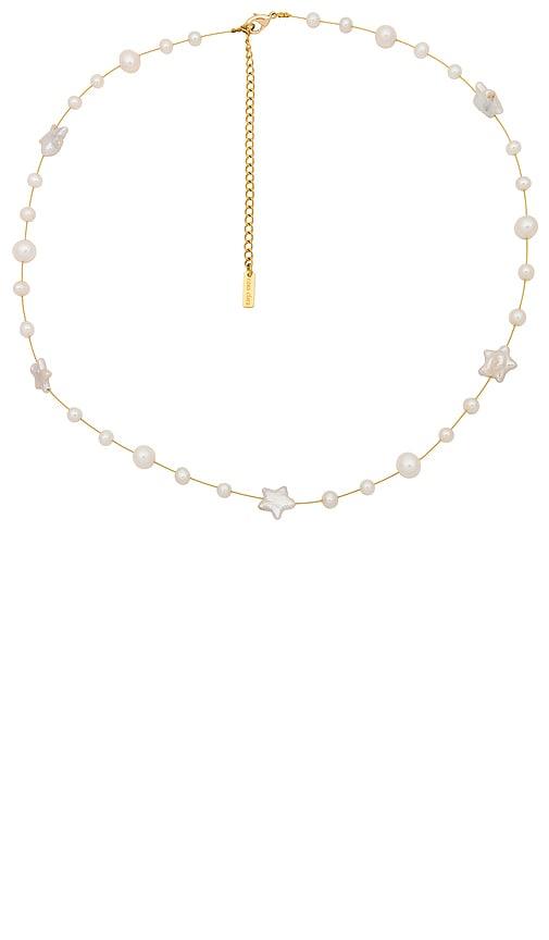 casa clara suki necklace in white.